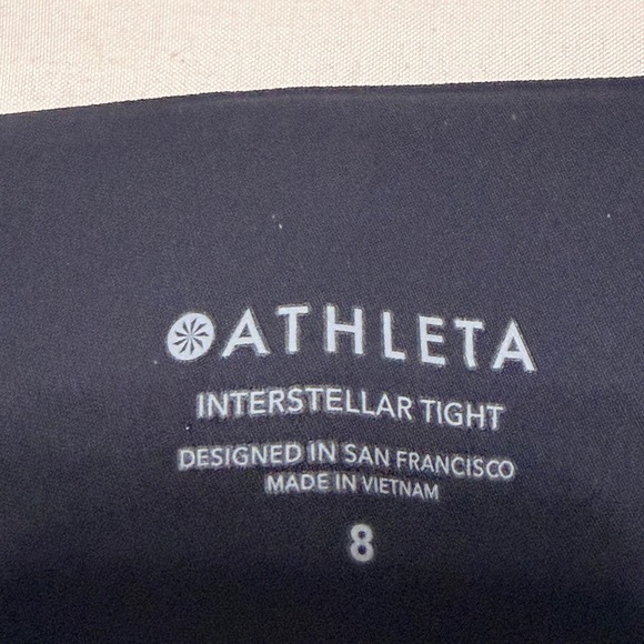 Athleta Interstellar Tight Black Activewear Pants Size 8 Travel Commute Athletic - Picture 8 of 12